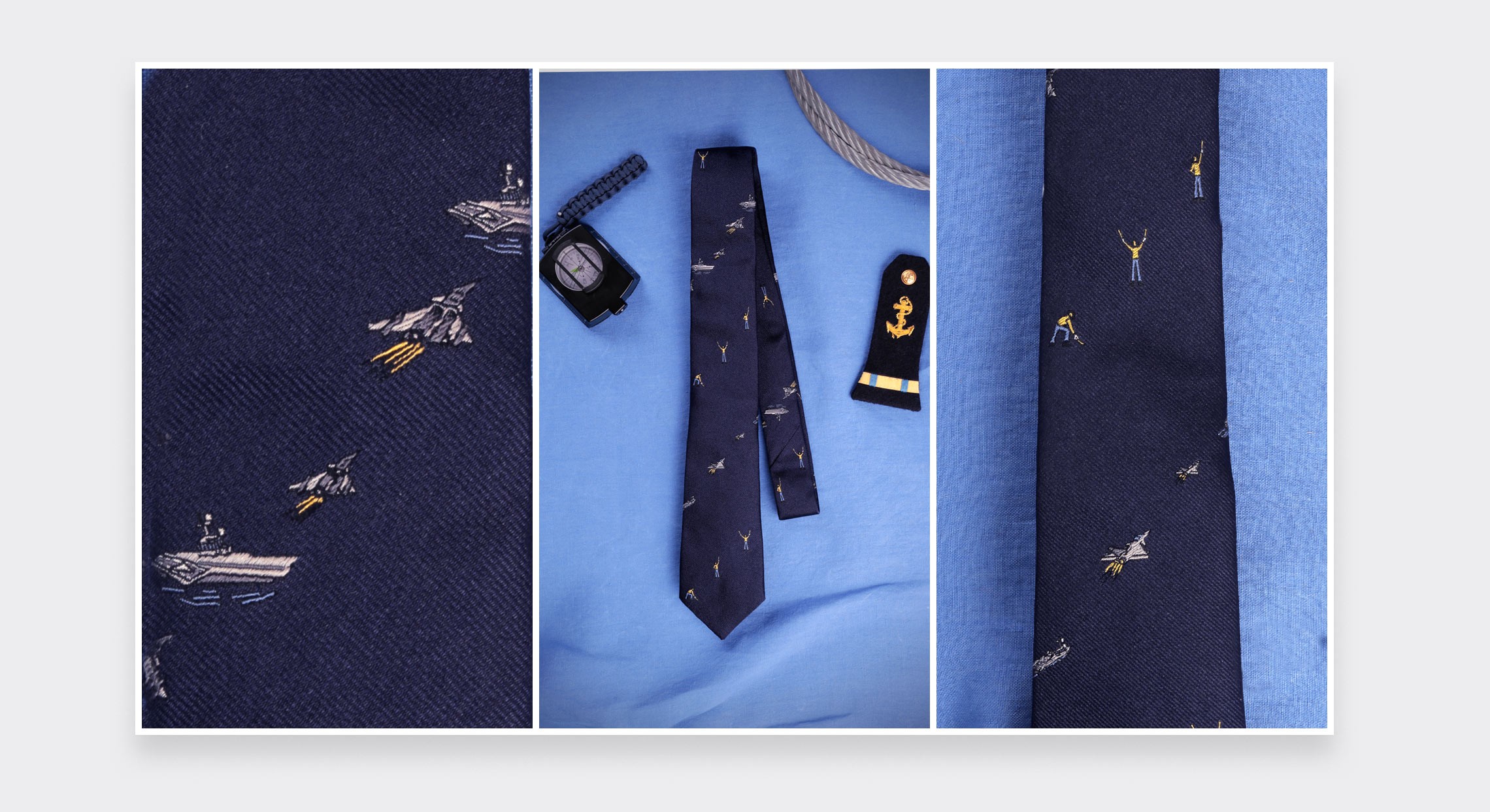 &quot;Porte-avions&quot; tie - French Navy x Cinabre Paris