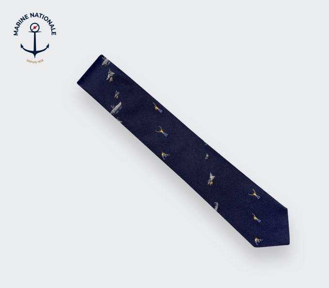 "Porte-avions" tie - French Navy x Cinabre Paris