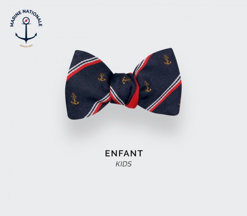 "Marine Nationale" Kid Bow Tie - made in France by Cinabre Paris