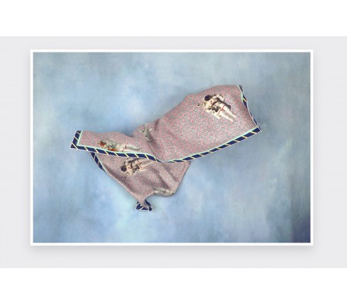 Spationaute Pink Silk Scarf - Cinabre Paris