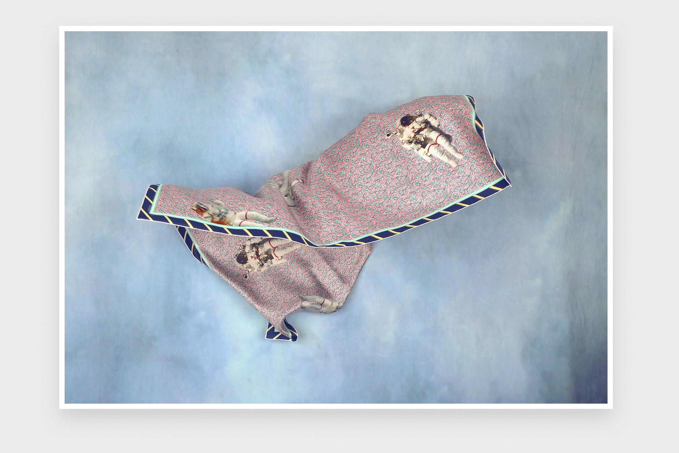 Spationaute Pink Silk Scarf - Cinabre Paris