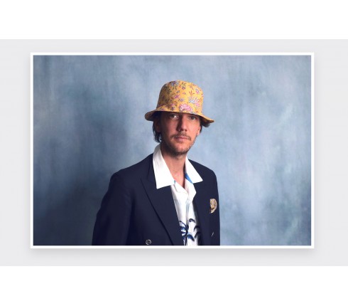 Mustard Flowery Bucket Hat - Made in France - Cinabre Paris