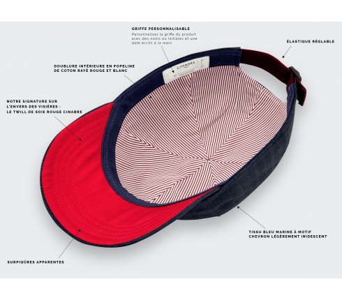 Casquette Chevron n°1 - made in France - Cinabre Paris