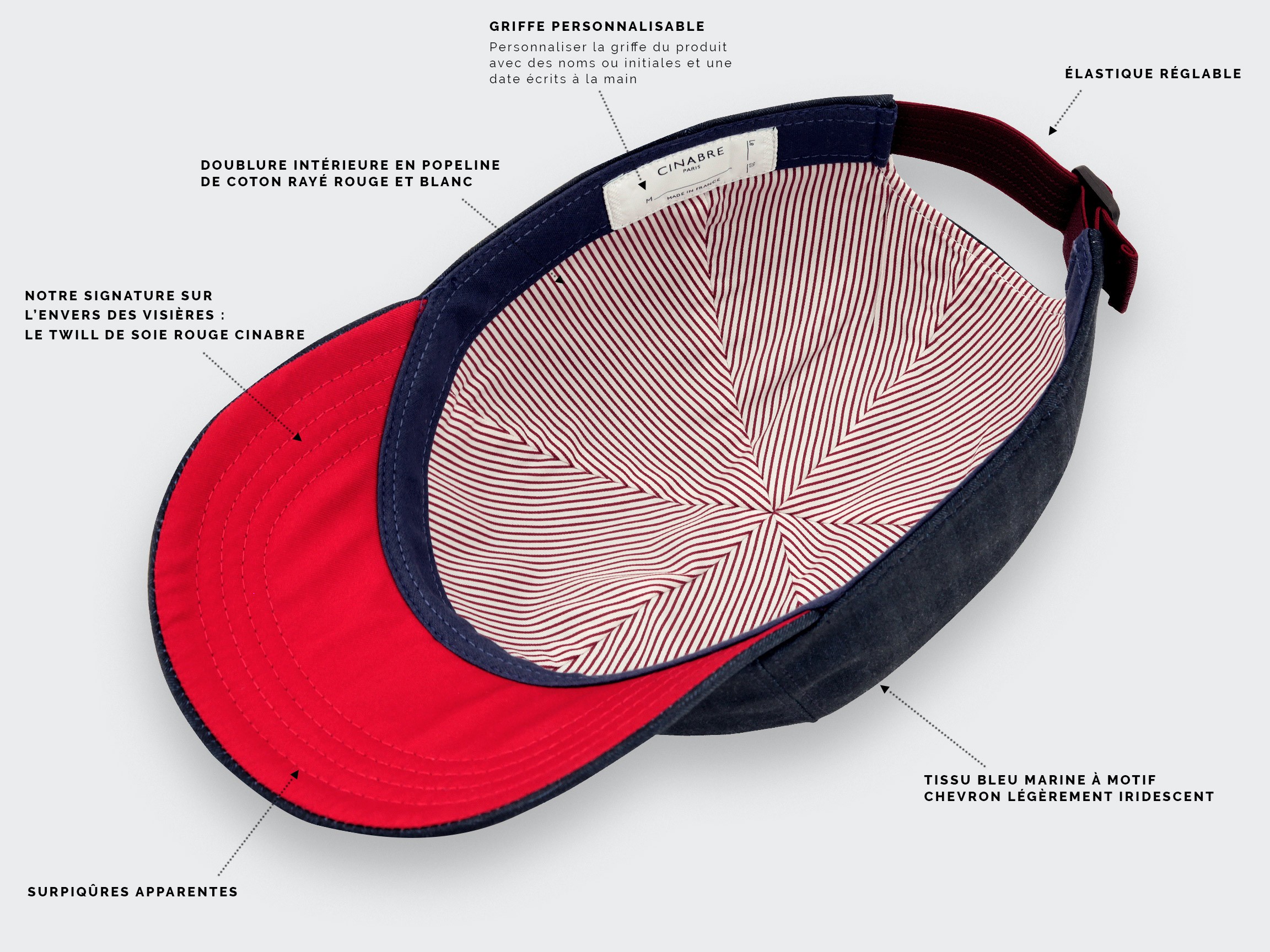 Casquette Chevron n°1 - made in France - Cinabre Paris