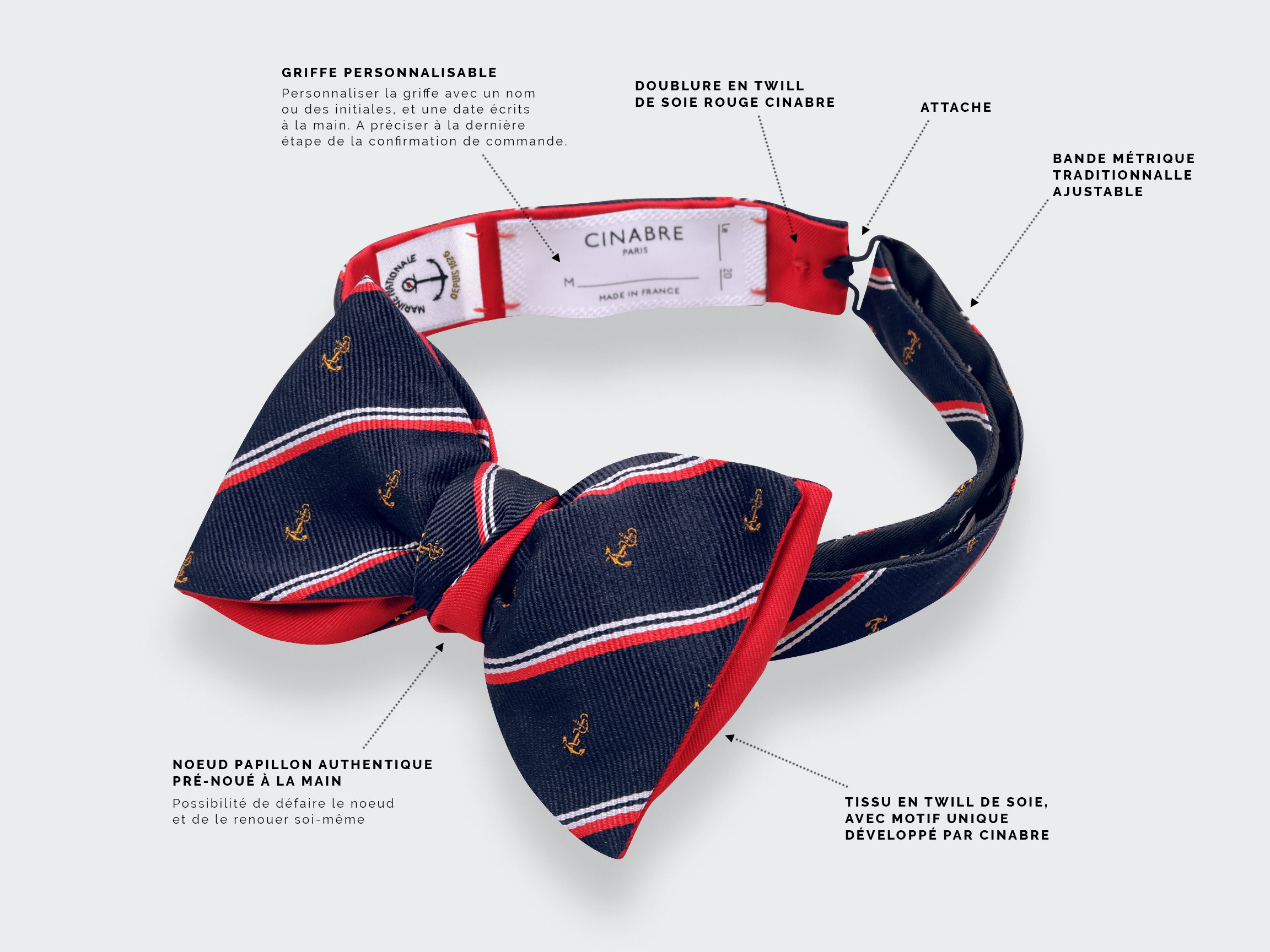 &quot;French Navy&quot; Bow Tie