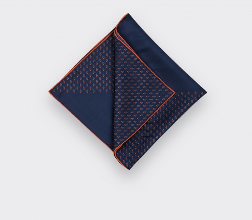 Navy Blue Grand Pan Pocket Square