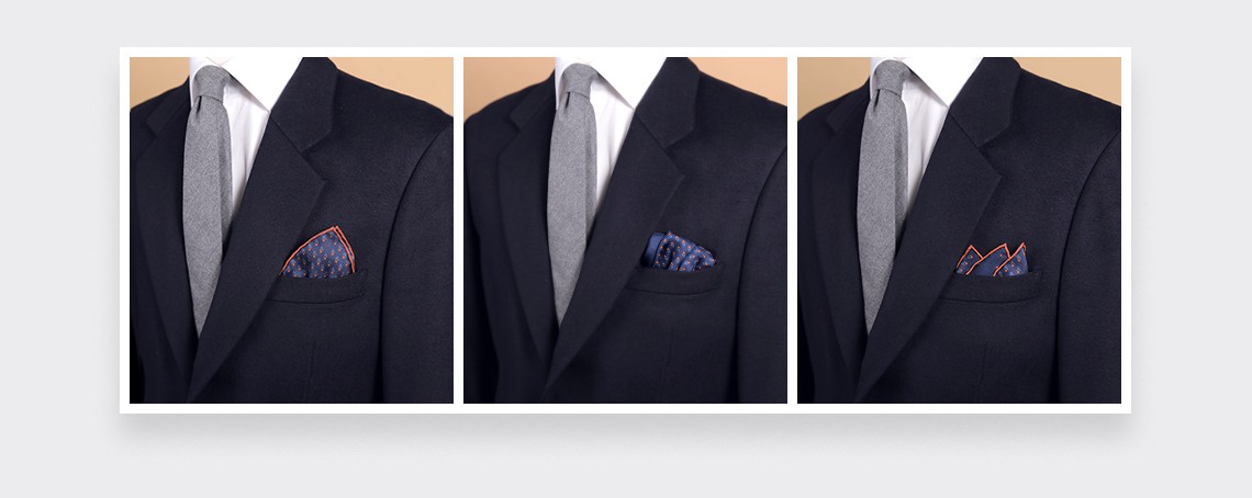 Navy Blue Grand Pan Pocket Square