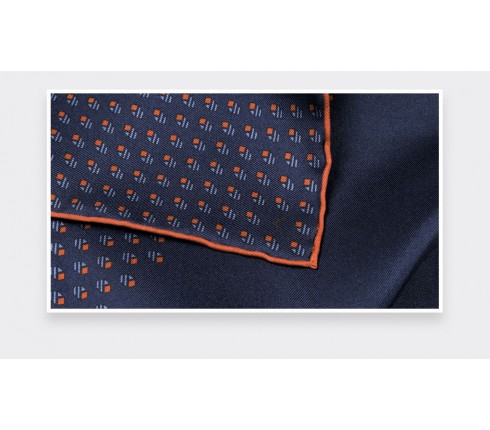 Navy Blue Grand Pan Pocket Square