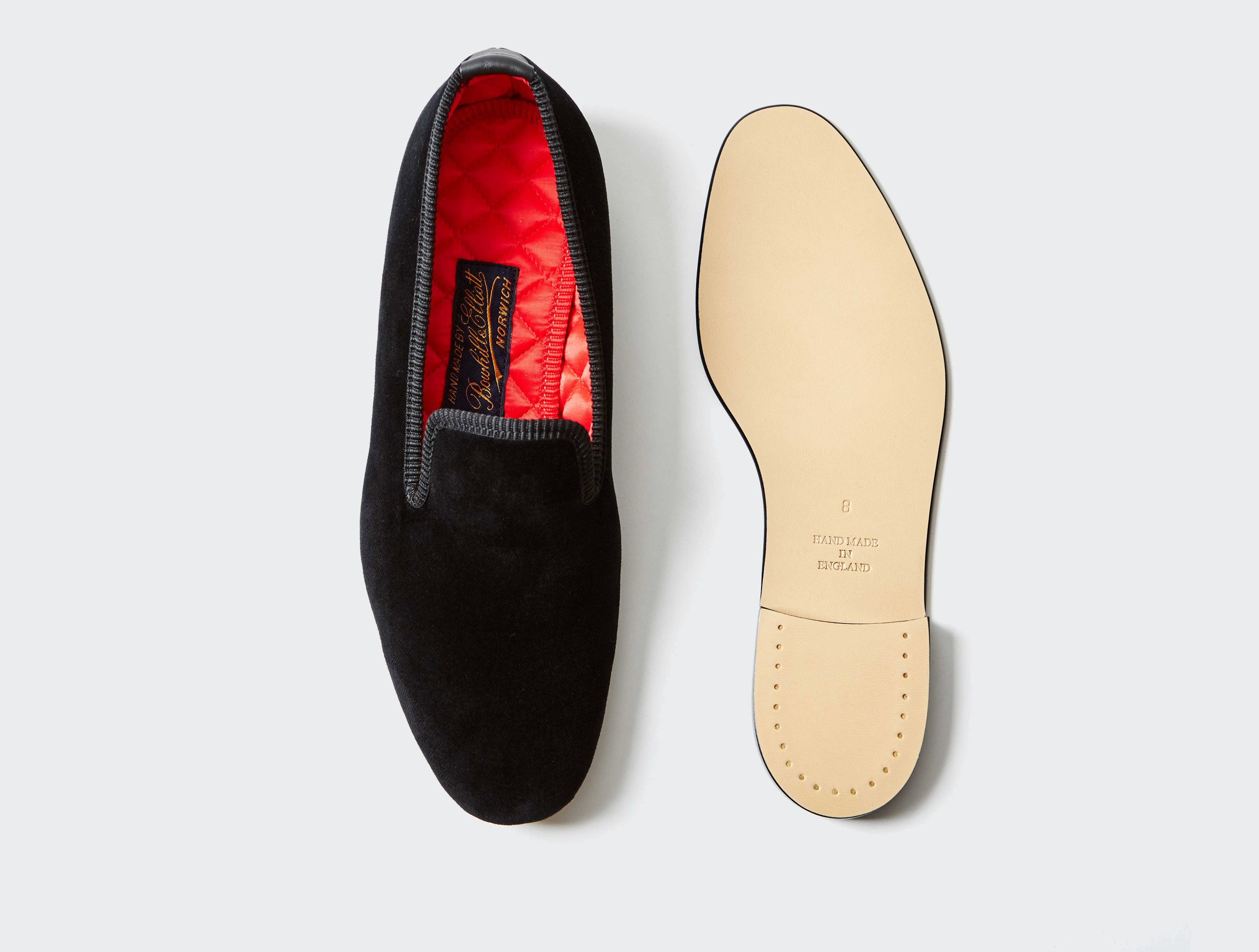 Black Velvet Albert slippers