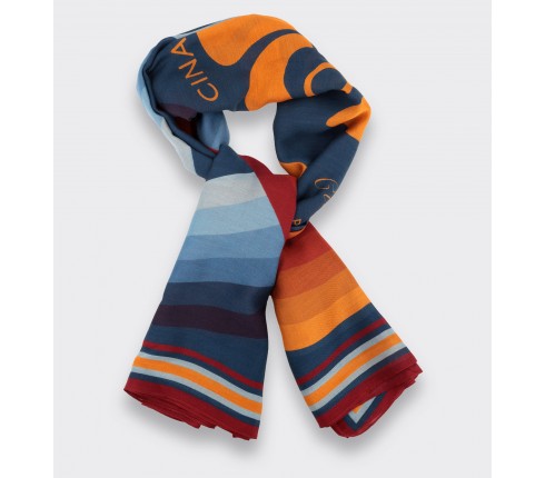 Blue Orange Cité Bergère Scarf - Cinabre Paris