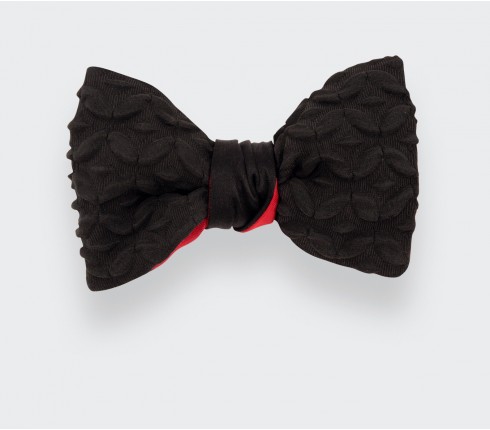 Black reliefs Bow Tie - Cinabre Paris