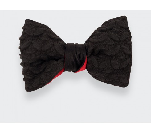 Black reliefs Bow Tie - Cinabre Paris