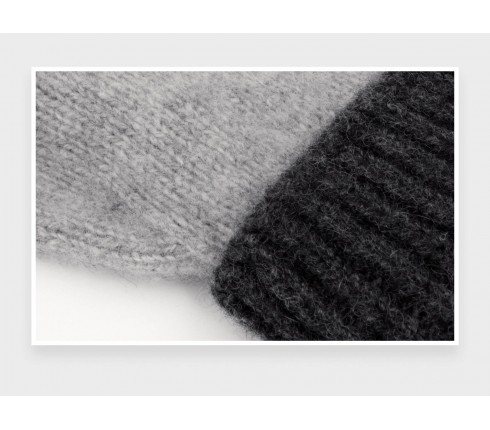 Grey Regenerated Cashmere Gloves - Cinabre Paris