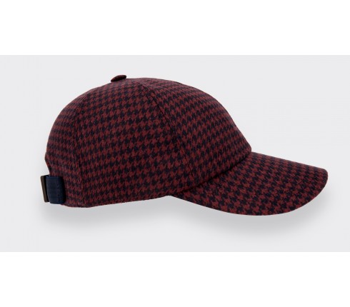 Cinabre Paris n°3 Houndstooth Cap - Made in France