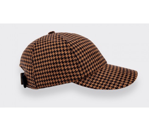 n°4 Houndstooth Cap Cinabre Paris - Made in France