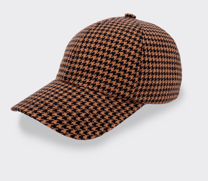 n°4 Houndstooth Cap Cinabre Paris - Made in France