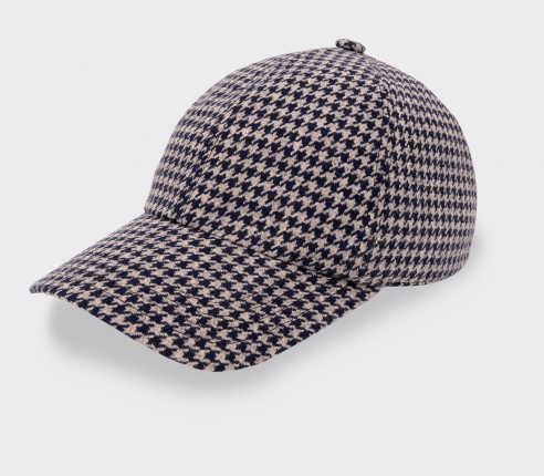 Cinabre Paris N°5 Houndstooth Cap - Made in France