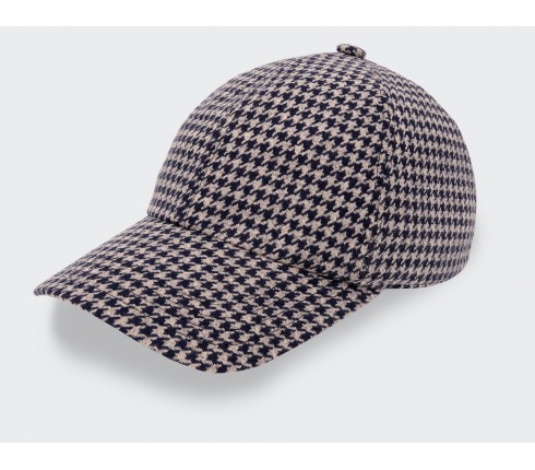 Cinabre Paris N°5 Houndstooth Cap - Made in France