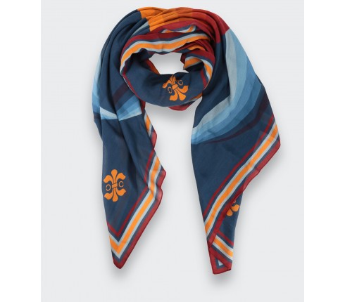 Blue Orange Cité Bergère Scarf - Cinabre Paris