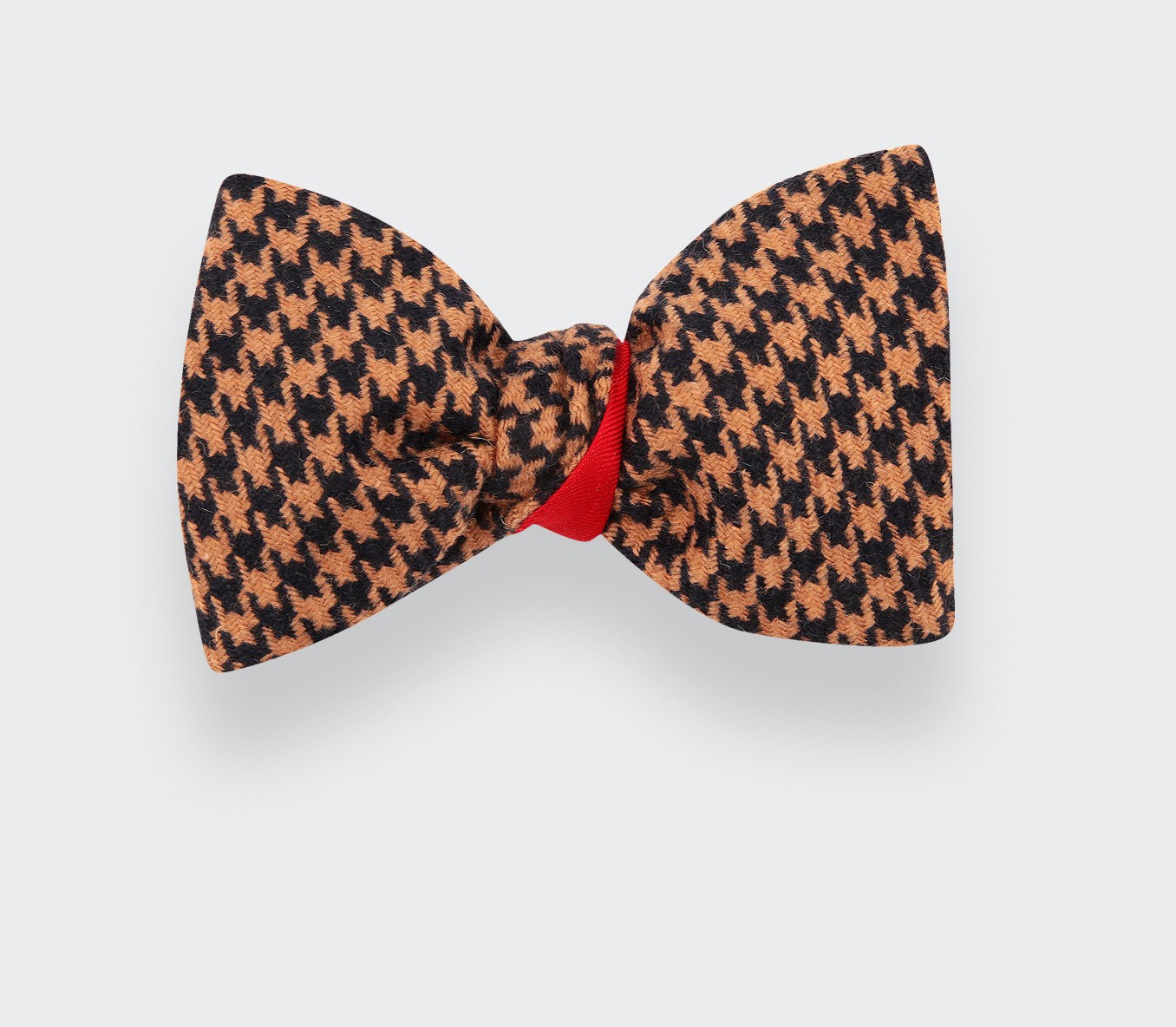 Made in France Beige Houndstooth Bow tie - Cinabre Paris