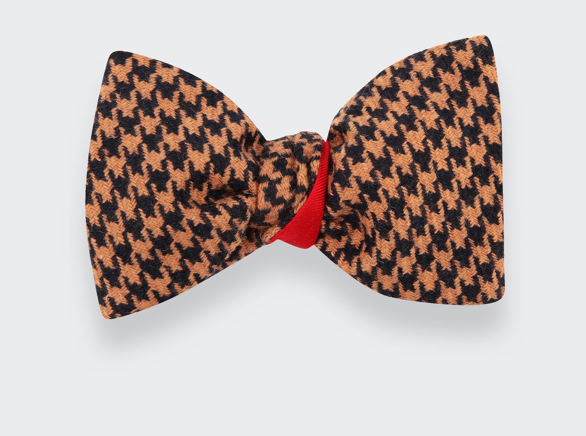 Made in France Beige Houndstooth Bow tie - Cinabre Paris