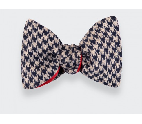 Made in France Grey Houndstooth Bow tie - Cinabre Paris