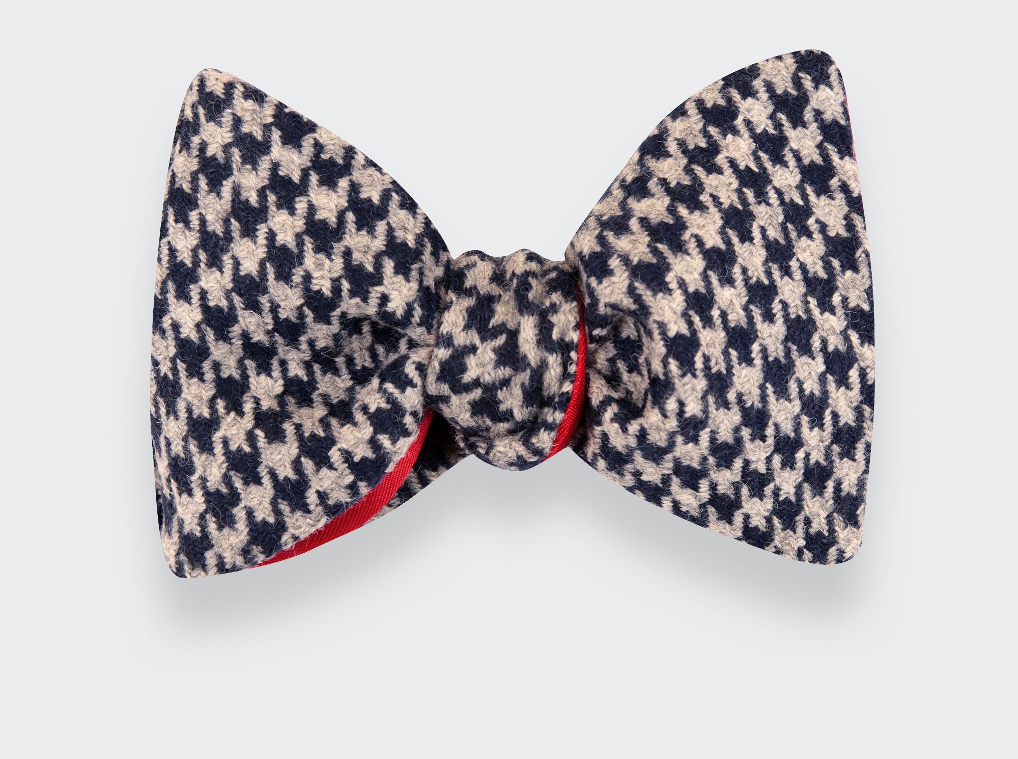 Made in France Grey Houndstooth Bow tie - Cinabre Paris