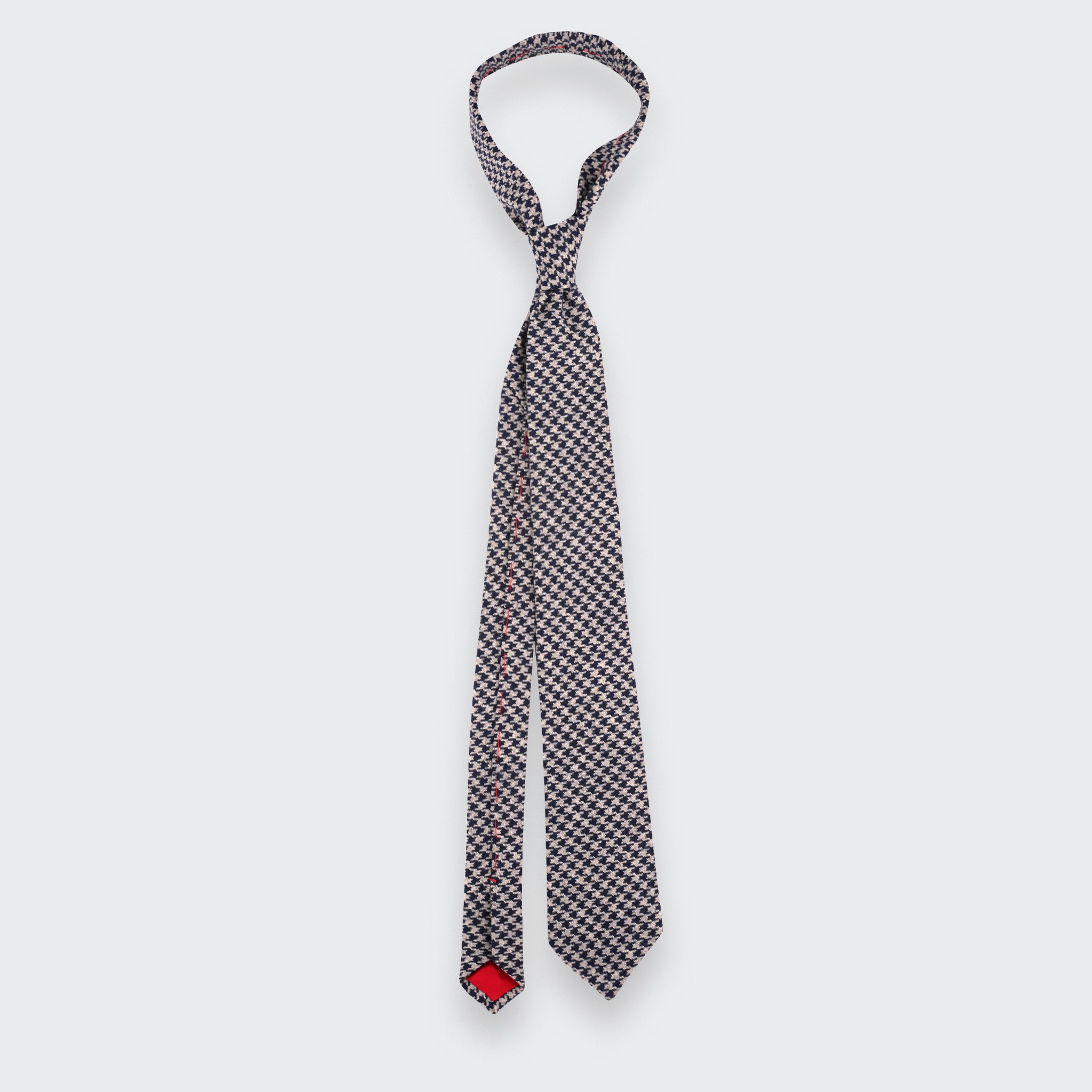 Made in France Grey Houndstooth Tie - Cinabre Paris