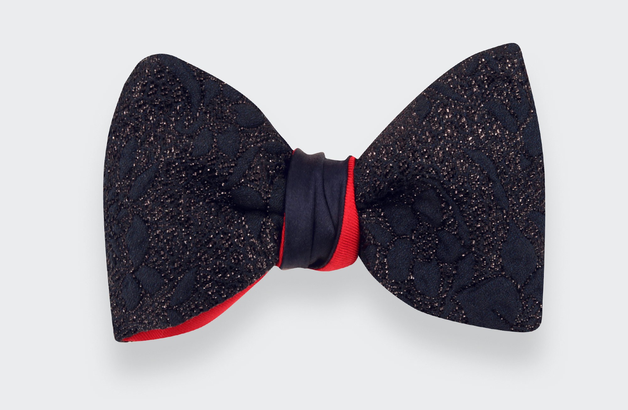 Made in France Midnight Blue Floral Bow Tie - Cinabre Paris