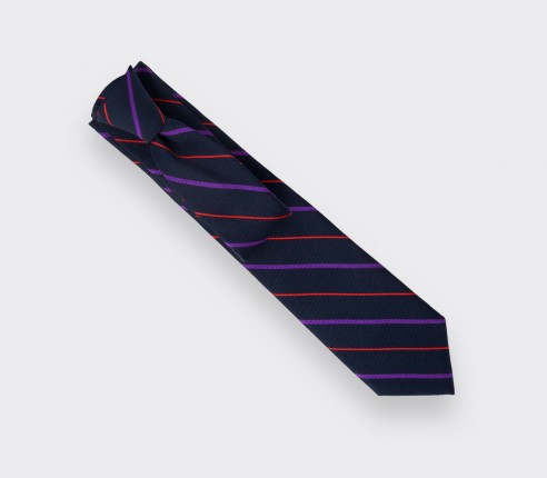 Navy blue and purple Club Tie - Cinabre Paris