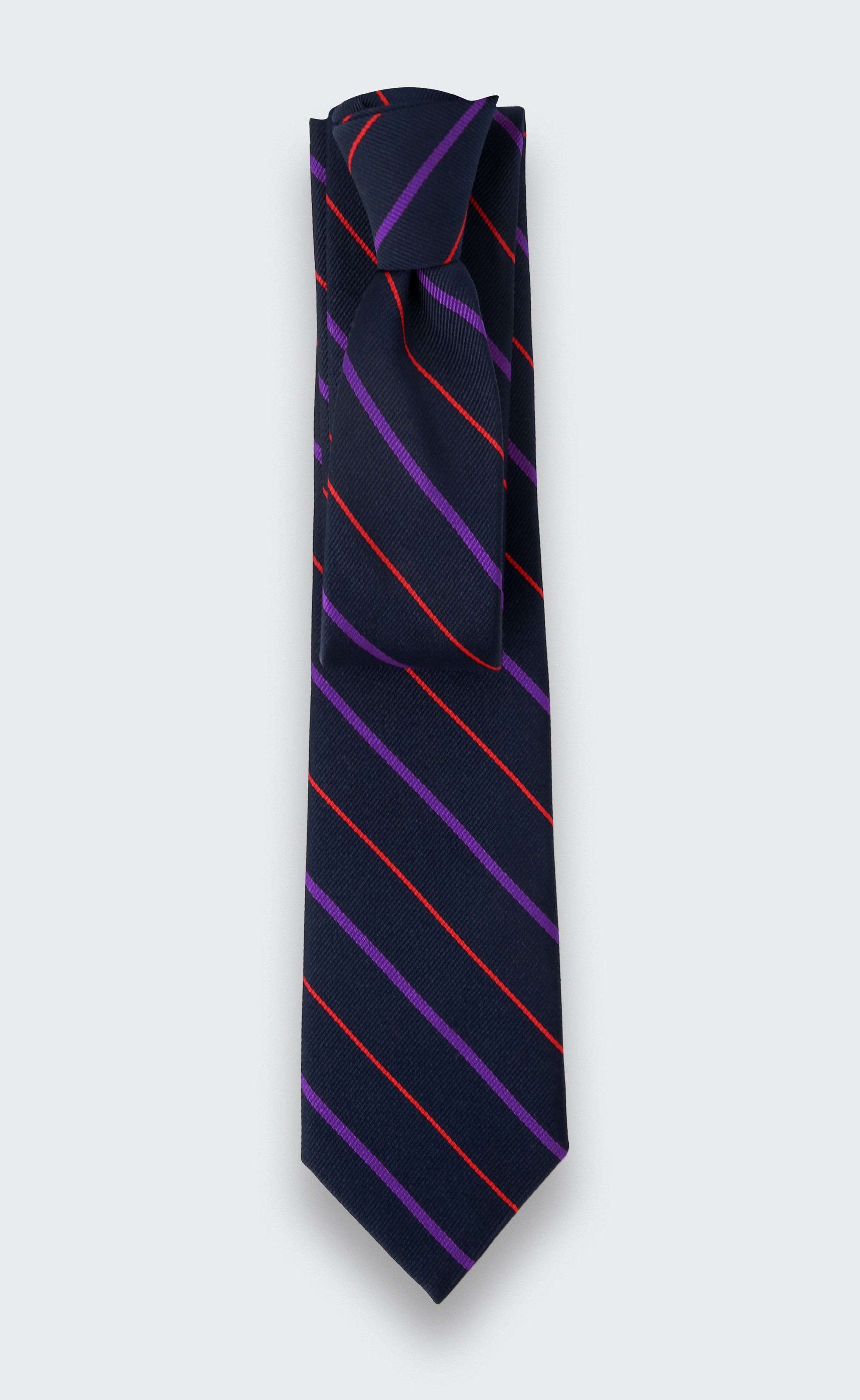 Navy blue and purple Club Tie - Cinabre Paris