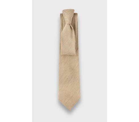 Cravate Shantung Beige - Soie - Cinabre Paris