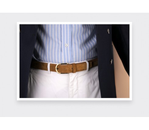 Ceinture Cuir Daim Marron - Cinabre