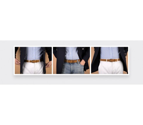 Ceinture Cuir Daim Marron - Cinabre