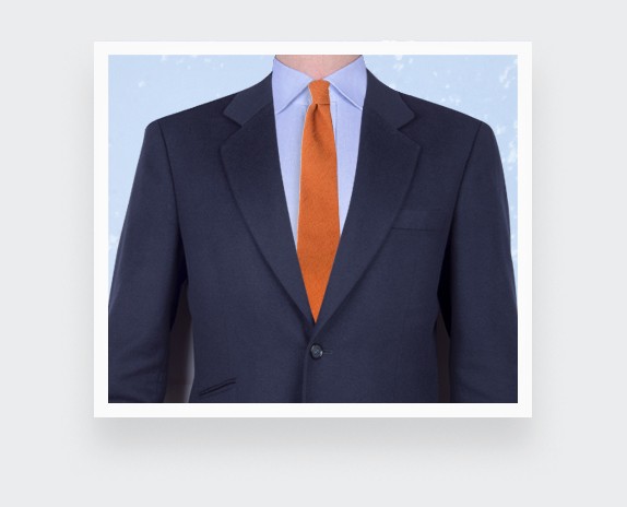 Cravate Shantung Orange - Soie - Cinabre Paris