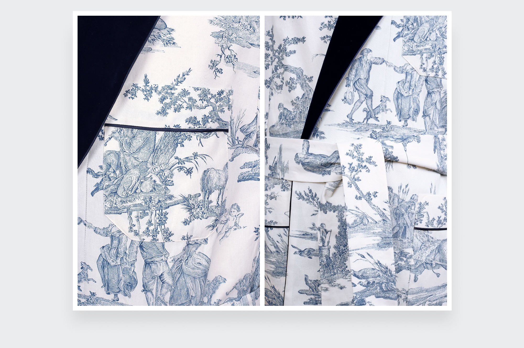 Robe de chambre Toile de Jouy - Cinabre