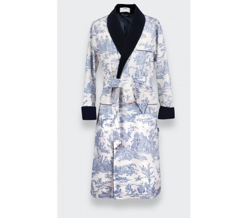 Toile de Jouy dressing gown - Cinabre Paris