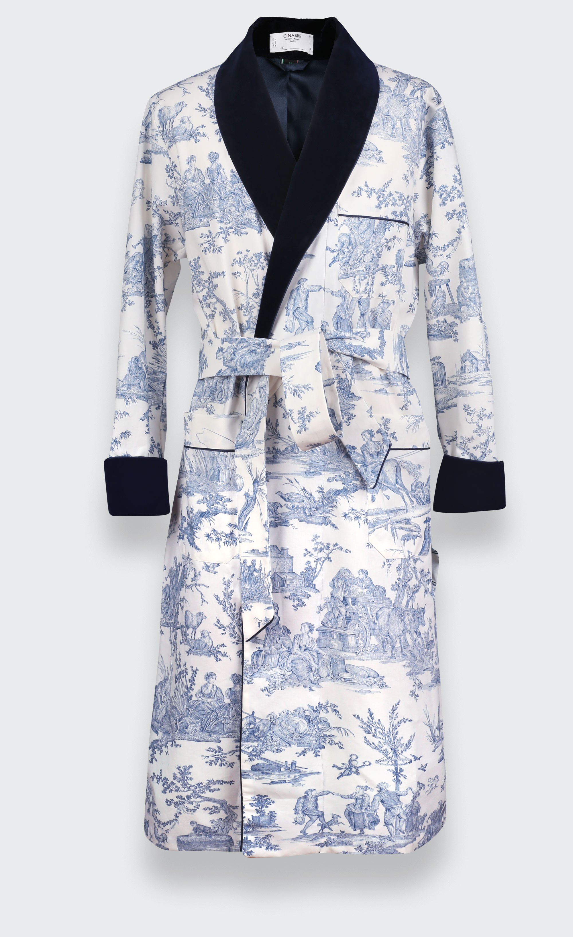 Toile de Jouy dressing gown - Cinabre Paris