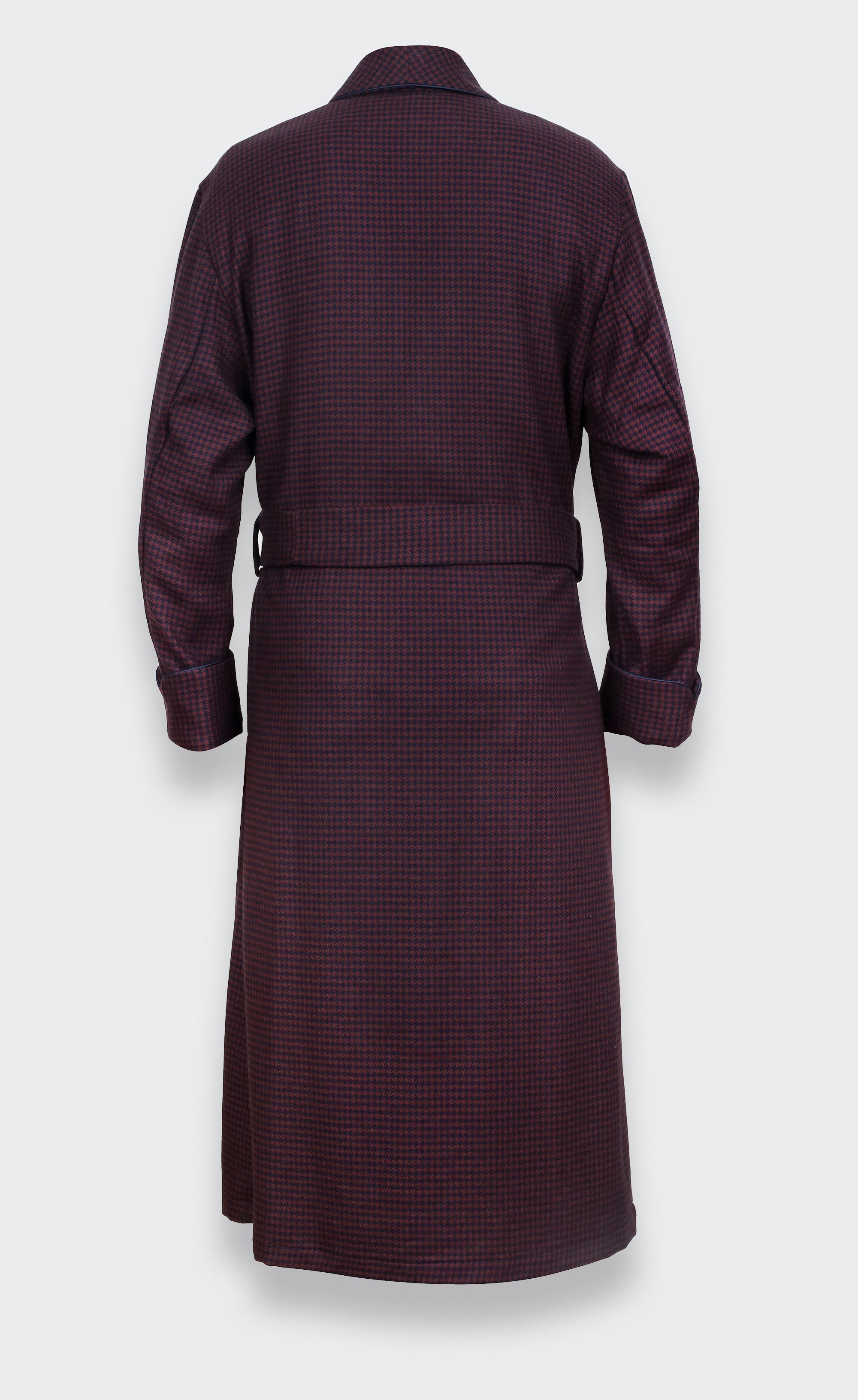 Burgundy houndstooth dressing gown - Cinabre