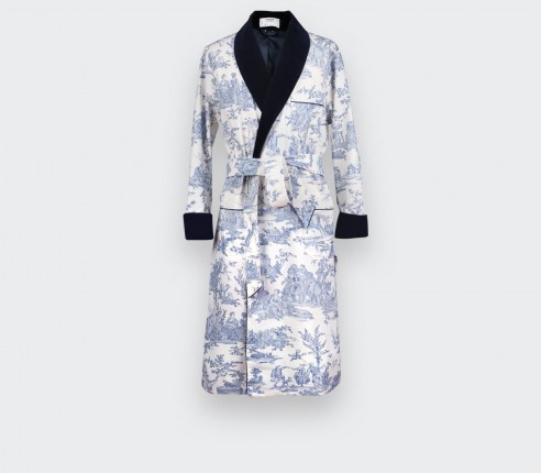 Toile de Jouy dressing gown - Cinabre Paris