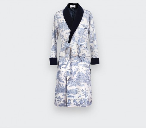 Toile de Jouy dressing gown - Cinabre Paris