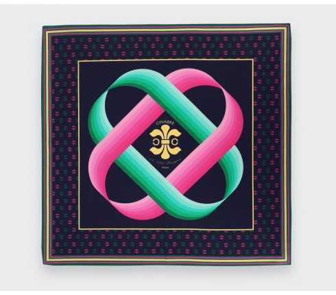 Cité Bergère Navy Pink Cotton Bandana - Cotton - Cinabre Paris