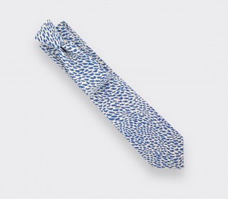 Blue Plumettes Tie