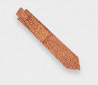 Orange Plumettes Tie