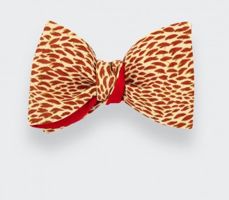 Orange Plumettes Bow Tie