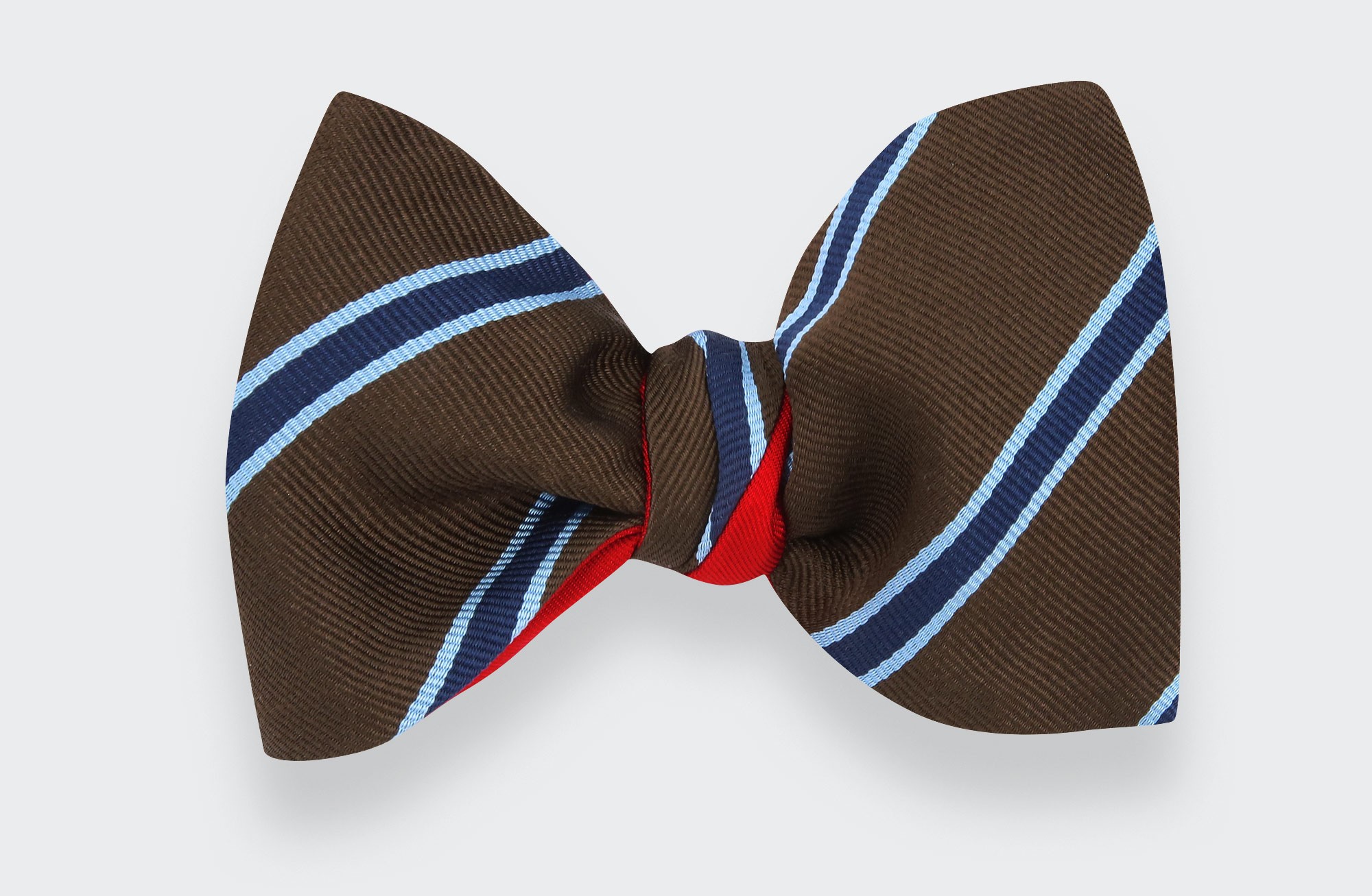 Brown and navy blue Club Bow Tie - Cinabre Paris