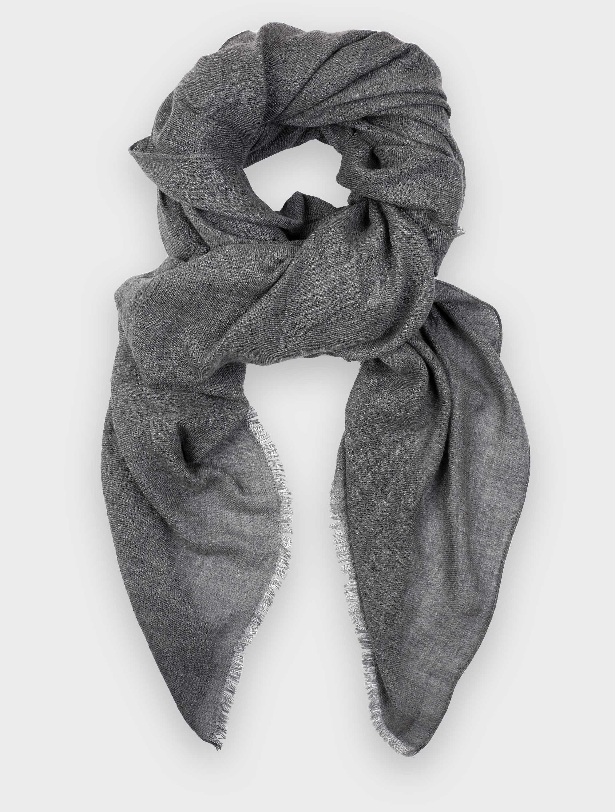 Light Grey Cashmere Giant Stole - Cinabre Paris