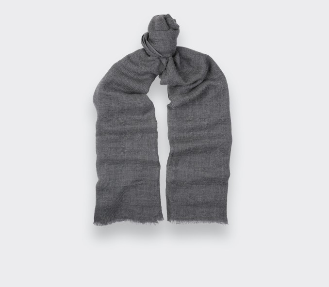 Light Grey cashmere scarf - Cinabre Paris