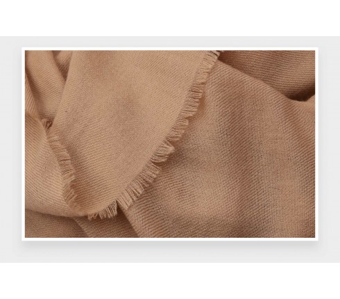 Foulard Cachemire Camel uni - Cinabre Paris