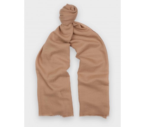 Foulard Cachemire Camel uni - Cinabre Paris